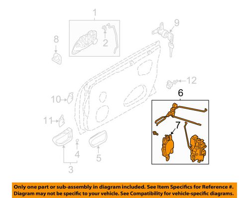 Subaru oem 00-02 legacy front door-door lock kit 61031ae06a