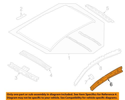 Subaru oem 12-15 impreza roof-inner rail right 51526fj0019p