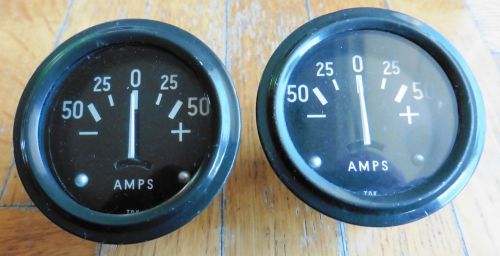 Lot of 2 gauges amps by t.d.k. for military army jeep m series amperometer m38