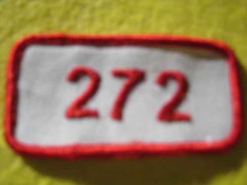 Vintage ford 272 engine red white uniform patch 3&#034;x1 1/4&#034;