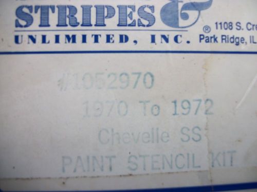 1970-72 chevy chevelle/malibu/monte/carlo/caprice/etc paint stencil  kit