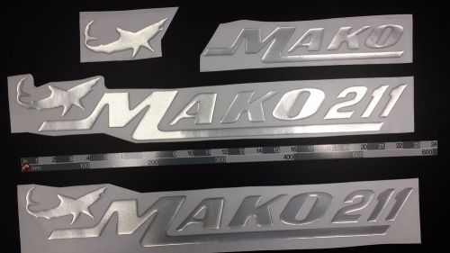 Mako 211 boat emblem 22,3&#034; stickers set - adesivi barca - pegatinas barcos