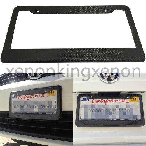 Jdm style carbon fiber front or rear one 1 x piece license plate frame #a17 car