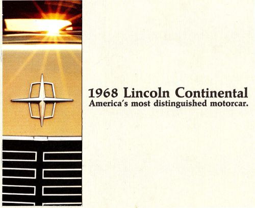 1968 lincoln continental deluxe brochure -lincoln continental 2d coupe-4d sedan