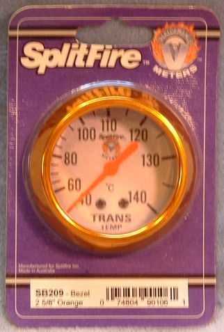 Splitfire orange replacement bezel 2-5/8 inch new sb209