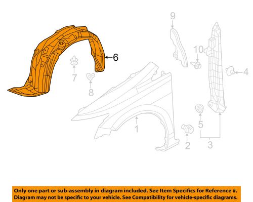 Honda oem 2012 civic-fender liner right 74101tr3a00