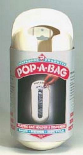 Rv trailer camper kitchen camco rv pop-a-bag plastic bag dispenser white 57061
