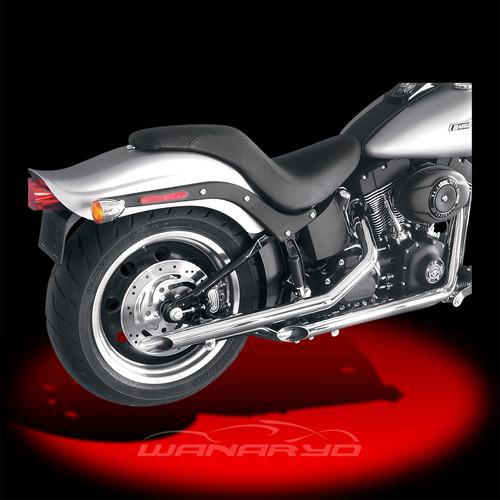 Cycle shack 2 inch drag pipes, slash-out for 2007-2011 harley softail