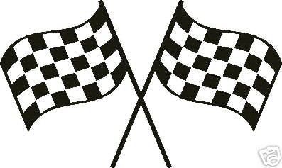 Checkered flag racing race flag nascar jr window sticker decal