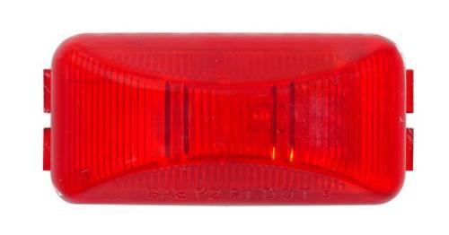 Two red surface led marker lights  3 diodes chrome base & plug - free ship in us