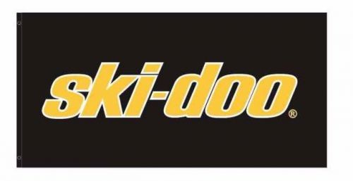 Ski doo skidoo flag banner snowmobile black deluxe 5x3feet