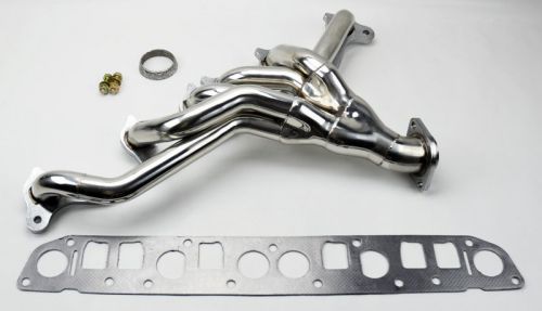 Jeep grand cherokee wrangler 91-99 4.0l l6 stainless manifold header w/ gaskets