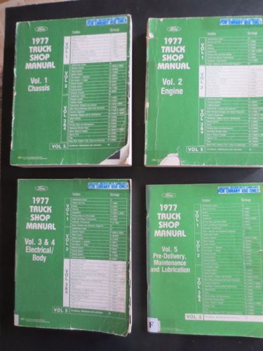 1977 ford truck shop manual volumes 1 thru 5