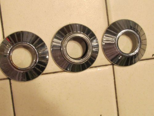 1952 1953 buick interior door escutcheons, mint used 3 pieces.