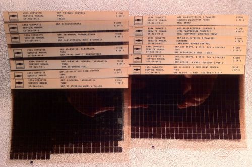 1994 94 chevrolet corvette oem gm microfiche service - shop - manual set