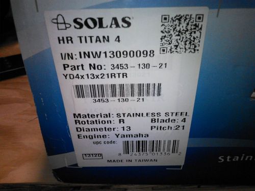 Solas hr titan propeller 4 blade 21&#034; pitch