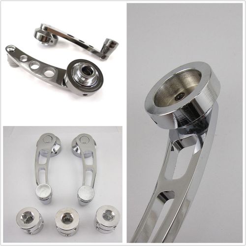 2 pcs silver chrome universal aluminum car suv window/door/winder crank handles