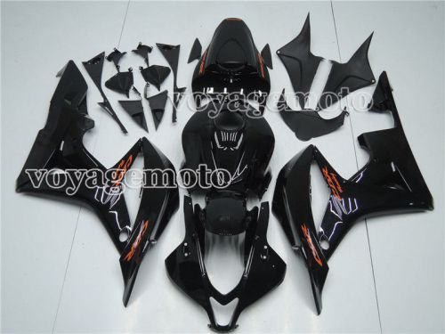 Gloss black complete fairing injection abs for 2007-2008 honda cbr 600rr f5 c#14