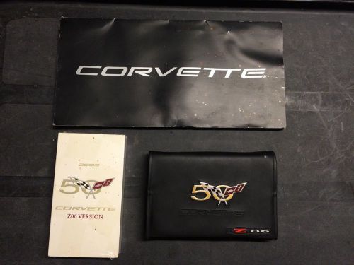 2003 z06 50th anniversary corvette owners manuals books, videos originals