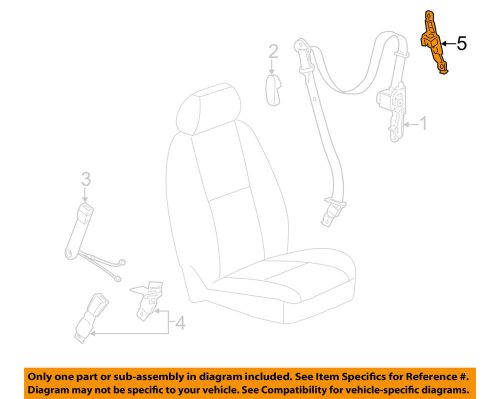 Gm oem front seat belts-adjuster 25901985