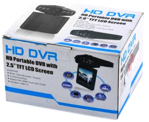 Affordable dash camera 2.5&#034; 6-led wide angle hd night vision car dvr recorder