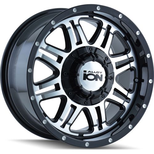 18x9 black alloy ion style 186 6x135 &amp; 6x5.5 +18 wheels lt275/70r18 tires