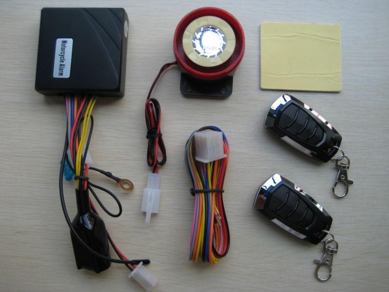 Motorcycle security alarm system remote control engine start 