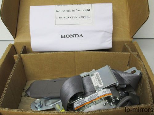 2009-2011 honda civic sedan seat belt grey front right side 04814-sne-a01zjo rh