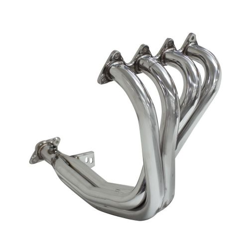 Dc sport 4-1 polished s.s. header one pc honda civic dx/ lx/ ex/ si c2