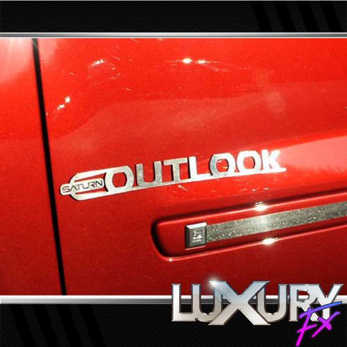 2pc. luxury fx stainless saturn outlook rear emblem for 2007-2010 saturn outlook