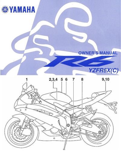 2008 yamaha r6 motorcycle owners manual -yzfr6xc-yamaha-yzf r6 xc