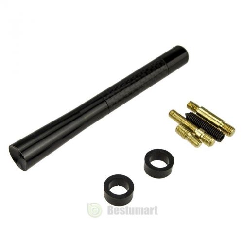 New black universal aluminum carbon fiber car am/fm radio aerial antenna screws