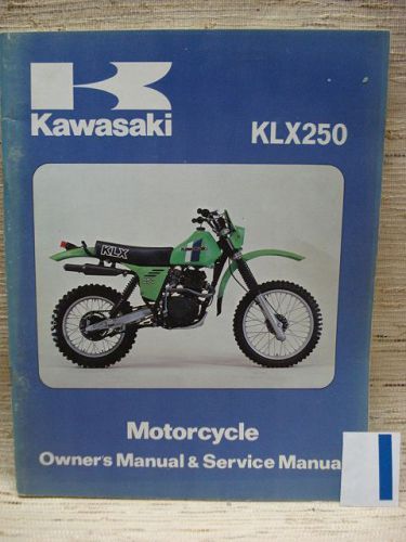 Kawasaki klx250 1979 motorcycle service manual pn 99920-1075-01