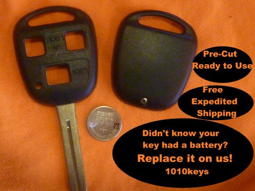 Repair your 3 button remote fob keys to our pre-cut quality shells / key