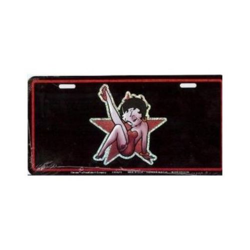 Betty boop on star license plate - c2305
