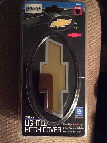 Brand new reese towpower lighted hitch cover -chevrolet- (#86062)