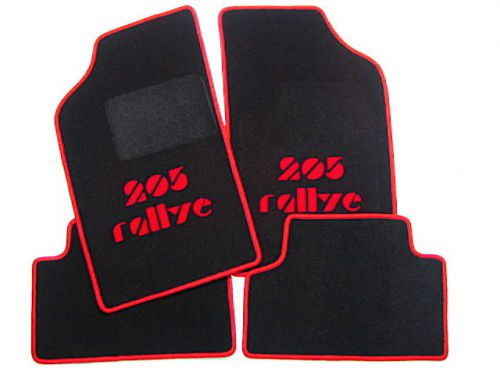 Bl./red floor mats for peugeot 205 rallye lhd or rhd