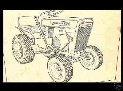 Jacobsen chief super chief tractor manual set for 800 1000 1200 &amp; mower models