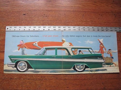 1957 plymouth suburbans wagon dealers brochure literature advertising poster