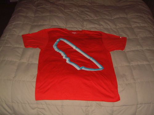 Audi collection, audi sport le mans red t-shirt w/track &amp; stats! usa l, euro xl