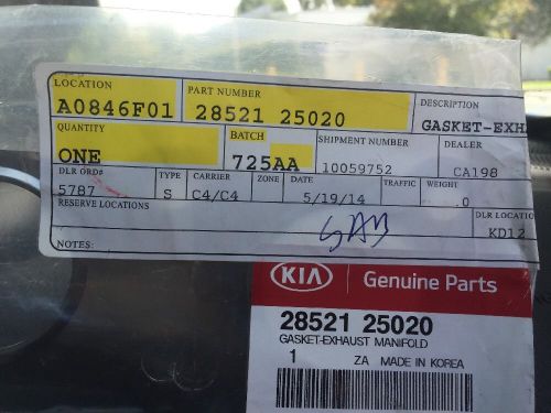 Kia optima exhaust gasket part #28521 25020