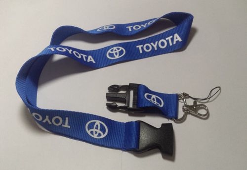 Blue toyota car lanyard neck strap key chain high quality 22 inch keychain