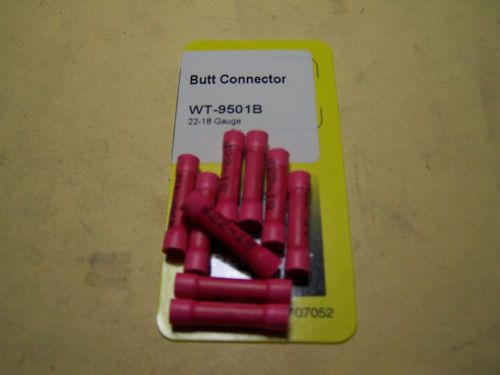 Electrical terminal - butt/splice connectors - 22-18 ga, red - 9pcs