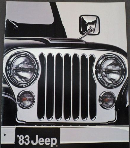 1983 jeep full line amc sales brochure cj scrambler pickup cherokee wagoneer