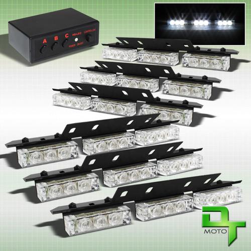 54 super white led traffic advisor emergency vehicle strobe light for dash/grill