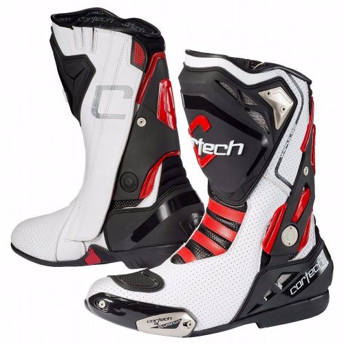 New! cortech impulse air rr motorcycle boots white red black us 8 free ship!