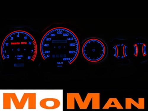 Mazda rx4 glow gauges plasma dials tacho glow dash shift indicators mph kmh new!