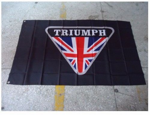 New large 3&#039;x5&#039; triumph motorcycle flag man cave free shipping