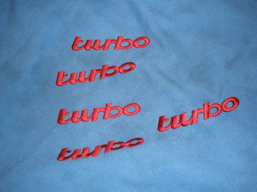 Nos auto patches: &#034;set of 5 turbo patches&#034;--sewn style--sew on or iron on&gt; great