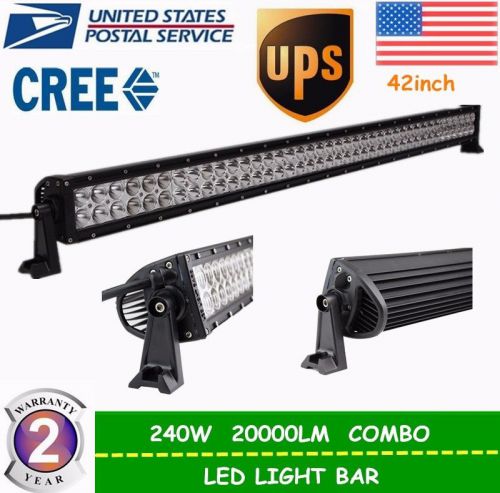 240w 42inch led light bar spot&amp;flood combo cree motor tractor truck 4wd suv